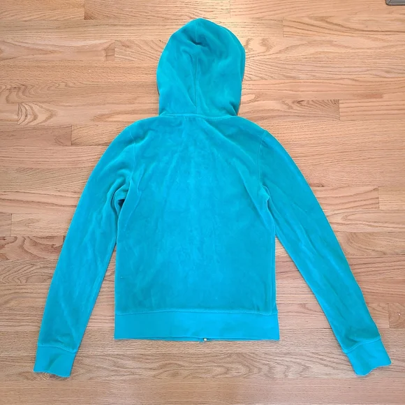 Juicy Couture Green and Pink Hoodie, Sz M - Picture 2 of 7